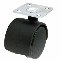 Möbelrolle Lenkrolle Ø40mm PVC Tragkraft 25kg Schwarz Transportrolle Laufrolle