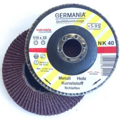Fächerscheibe 115x22,23 NK40 Bombiert Fächer Schleifscheibe Lamellenscheibe