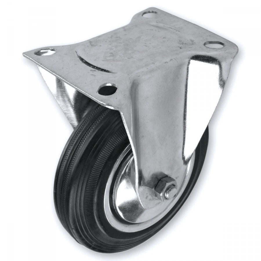 Bockrolle Ø125mm Tragkraft 100kg Vollgummi Transportrolle Laufrolle 1 Bockrolle Ø125mm Tragkraft 100kg Vollgummi Transportrolle Laufrolle