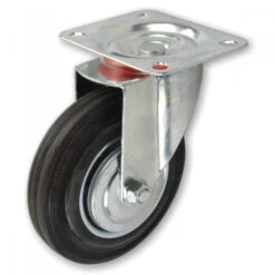 Lenkrolle Ø100mm Tragkraft 60kg Vollgummi Transportrolle Laufrolle