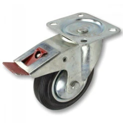 Lenkrolle Bremse Feststeller Ø160mm Tragkraft 130kg Vollgummi Transportrolle