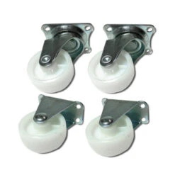 Rollen-Set 4tlg. PVC Ø 40mm Weiß