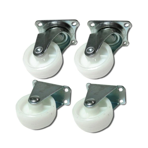 Rollen-Set 4tlg. PVC Ø 40mm Weiß 1 Rollen-Set 4tlg. PVC Ø 40mm Weiß