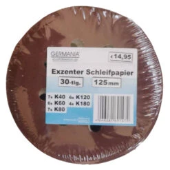 GERMANIA Schleifpapier-Set 30-teilig 125 Mm Von K40-180 Für Exzenterschleifer